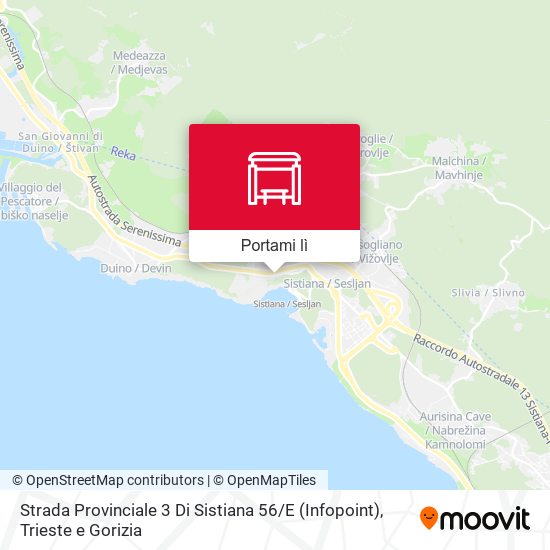 Mappa Strada Provinciale 3 Di Sistiana 56 / E (Infopoint)