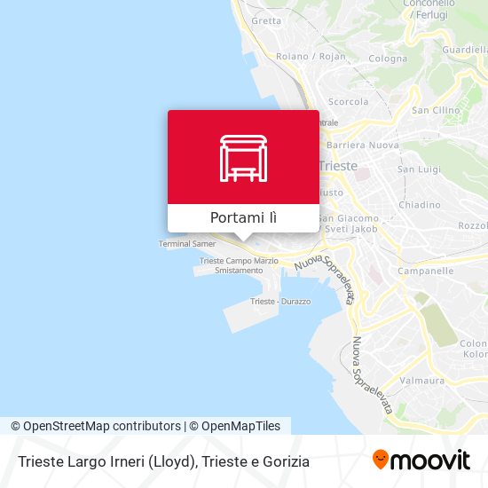 Mappa Trieste Largo Irneri (Lloyd)