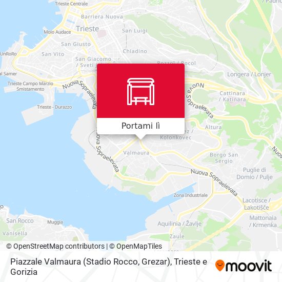 Mappa Piazzale Valmaura (Stadio Rocco, Grezar)