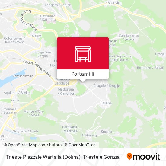 Mappa Trieste Piazzale Wartsila (Dolina)