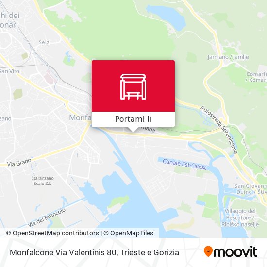 Mappa Monfalcone Via Valentinis 80
