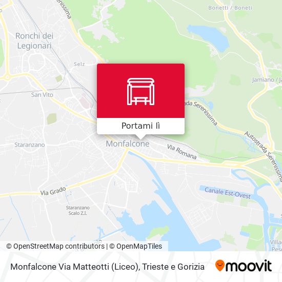 Mappa Monfalcone Via Matteotti (Liceo)