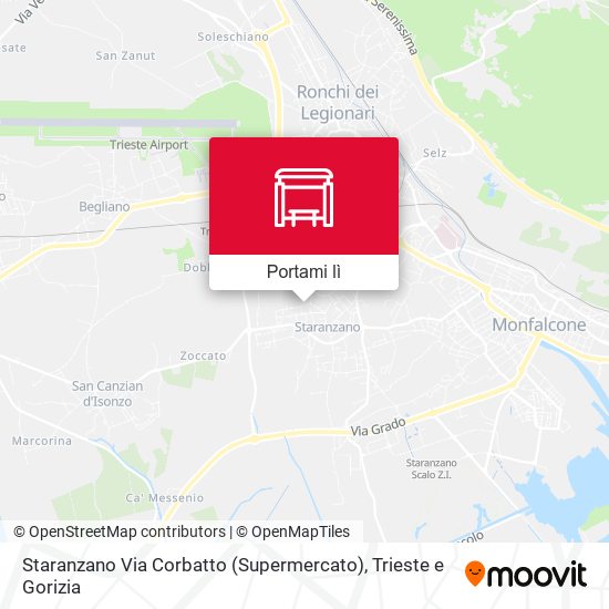 Mappa Staranzano Via Corbatto (Supermercato)