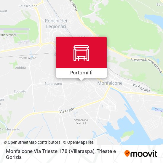 Mappa Monfalcone Via Trieste 178 (Villaraspa)