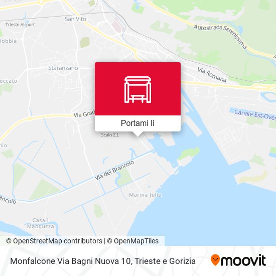 Mappa Monfalcone Via Bagni Nuova 10