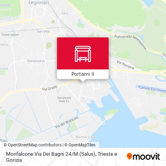Mappa Monfalcone Via Dei Bagni 24 / M (Salus)