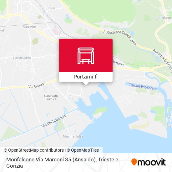 Mappa Monfalcone Via Marconi 35 (Ansaldo)
