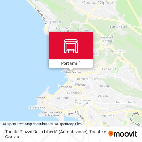 Mappa Trieste Piazza Della Libertà (Autostazione)