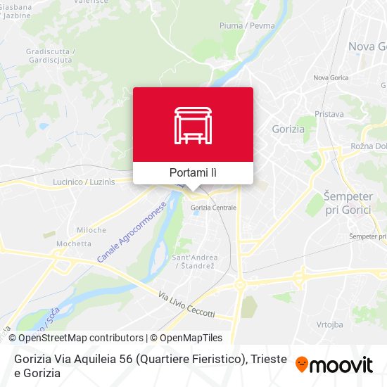 Mappa Gorizia Via Aquileia 56 (Quartiere Fieristico)