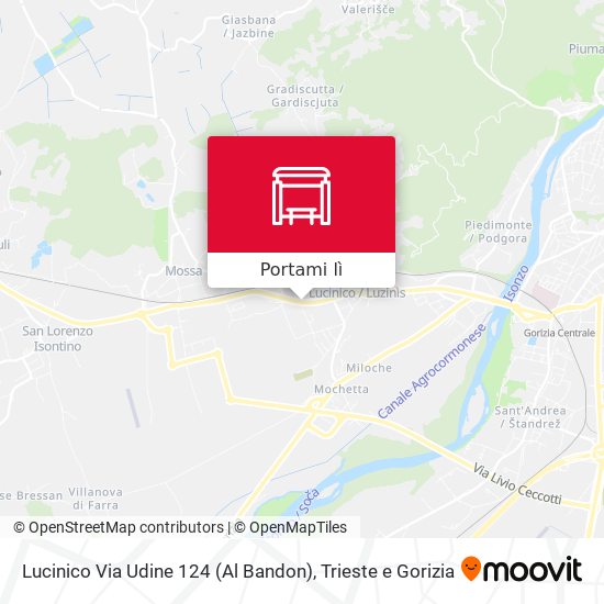 Mappa Lucinico Via Udine 124 (Al Bandon)