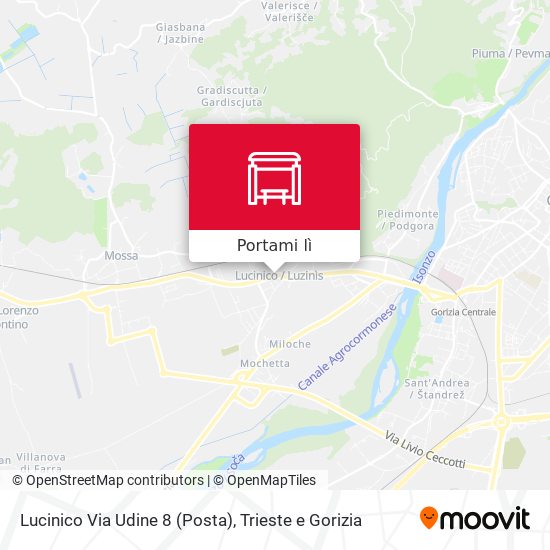 Mappa Lucinico Via Udine 8 (Posta)