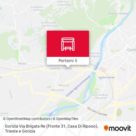 Mappa Gorizia Via Brigata Re (Fronte 31, Casa Di Riposo)