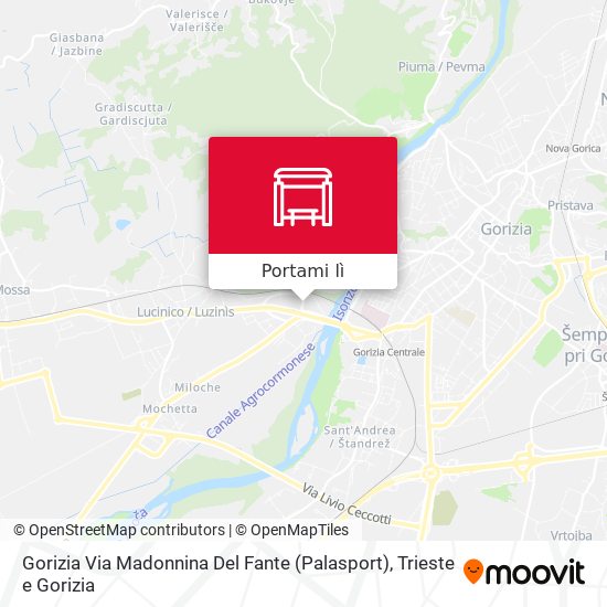 Mappa Gorizia Via Madonnina Del Fante (Palasport)
