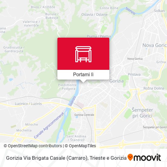 Mappa Gorizia Via Brigata Casale (Carraro)