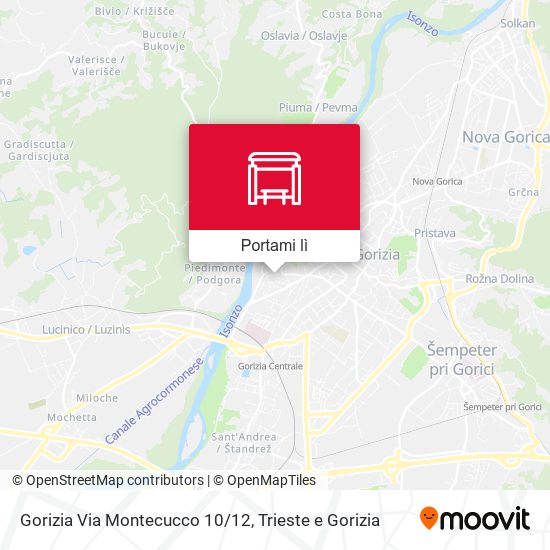 Mappa Gorizia Via Montecucco 10/12