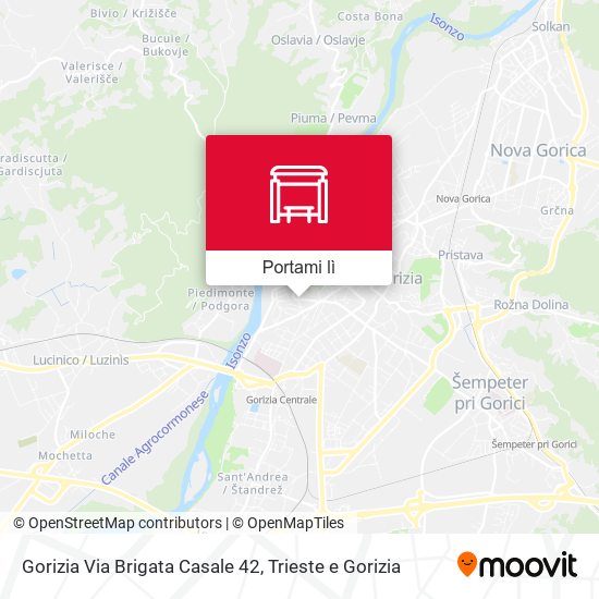 Mappa Gorizia Via Brigata Casale 42
