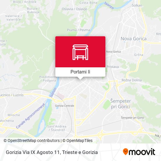 Mappa Gorizia Via IX Agosto 11