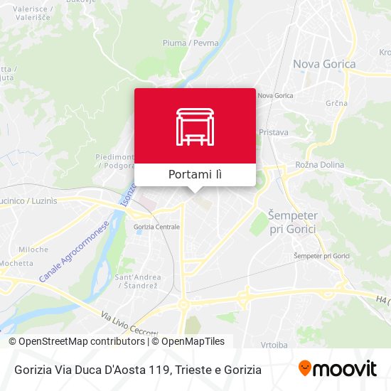 Mappa Gorizia Via Duca D'Aosta 119
