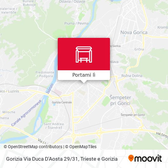 Mappa Gorizia Via Duca D'Aosta 29/31