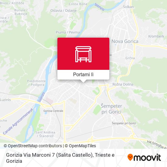 Mappa Gorizia Via Marconi 7 (Salita Castello)