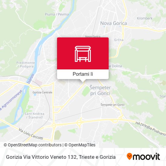 Mappa Gorizia Via Vittorio Veneto 132