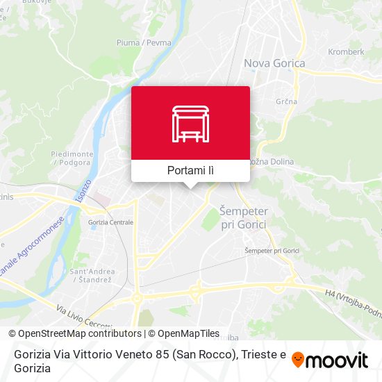 Mappa Gorizia Via Vittorio Veneto 85 (San Rocco)