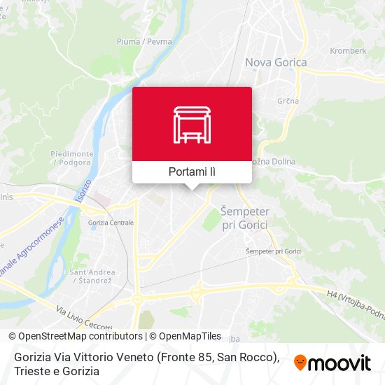 Mappa Gorizia Via Vittorio Veneto (Fronte 85, San Rocco)