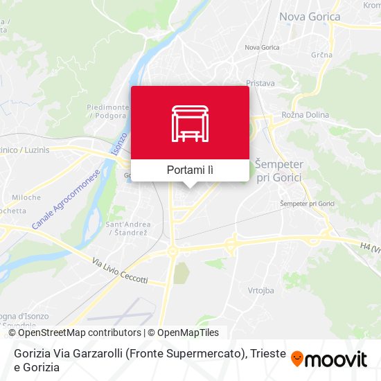 Mappa Gorizia Via Garzarolli (Fronte Supermercato)