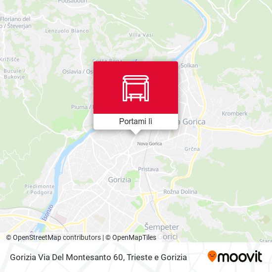 Mappa Gorizia Via Del Montesanto 60