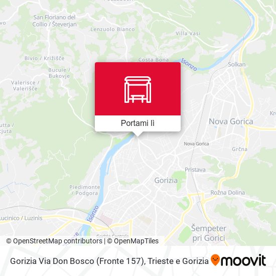 Mappa Gorizia Via Don Bosco (Fronte 157)
