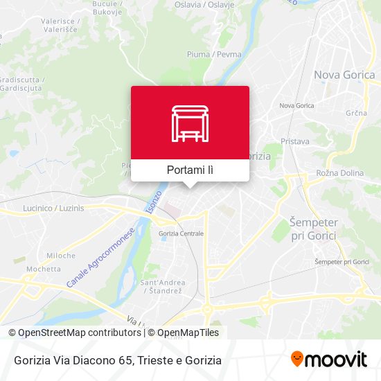 Mappa Gorizia Via Diacono 65