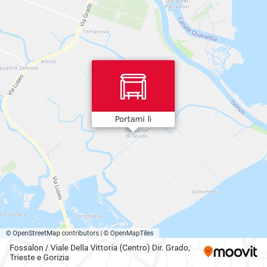 Mappa Fossalon / Viale Della Vittoria (Centro) Dir. Grado