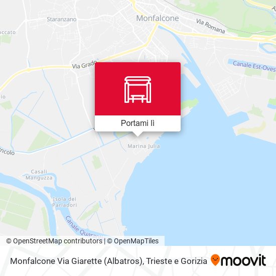 Mappa Monfalcone Via Giarette (Albatros)