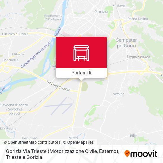 Mappa Gorizia Via Trieste (Motorizzazione Civile, Esterno)