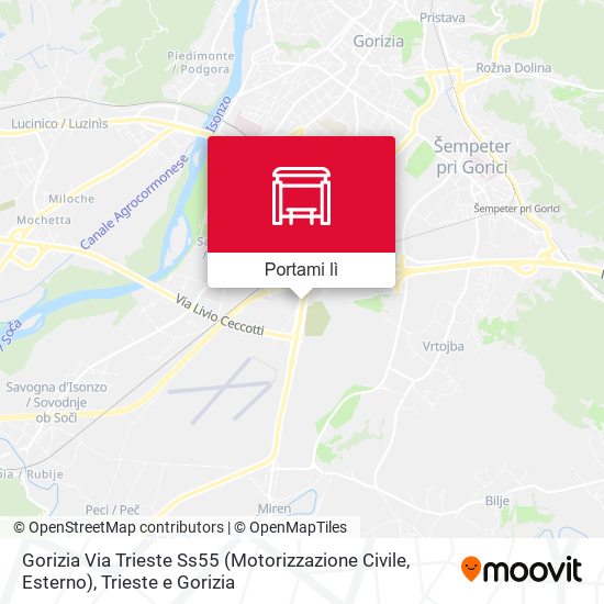 Mappa Gorizia Via Trieste Ss55 (Motorizzazione Civile, Esterno)
