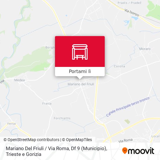 Mappa Mariano Del Friuli / Via Roma, Df 9 (Municipio)