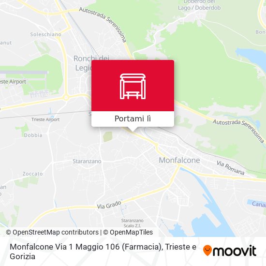Mappa Monfalcone Via 1 Maggio 106 (Farmacia)