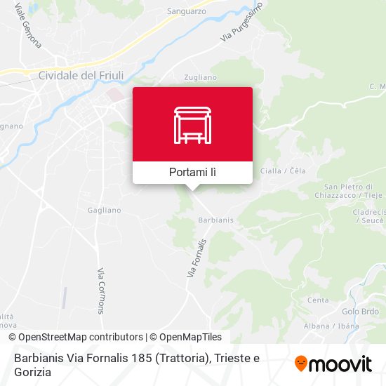 Mappa Barbianis Via Fornalis 185 (Trattoria)