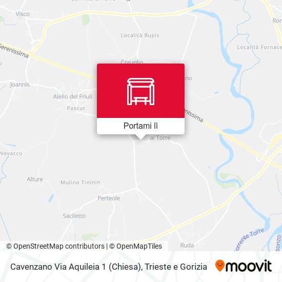 Mappa Cavenzano Via Aquileia 1 (Chiesa)