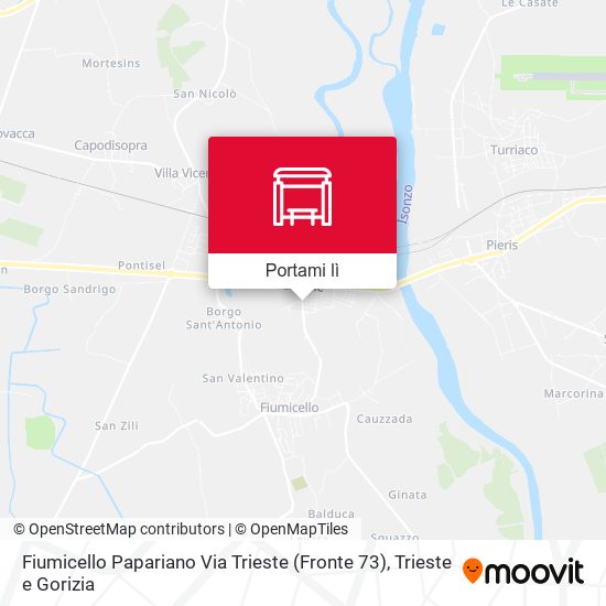 Mappa Fiumicello Papariano Via Trieste (Fronte 73)