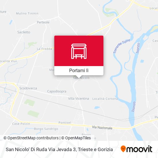 Mappa San Nicolo' Di Ruda Via Jevada 3