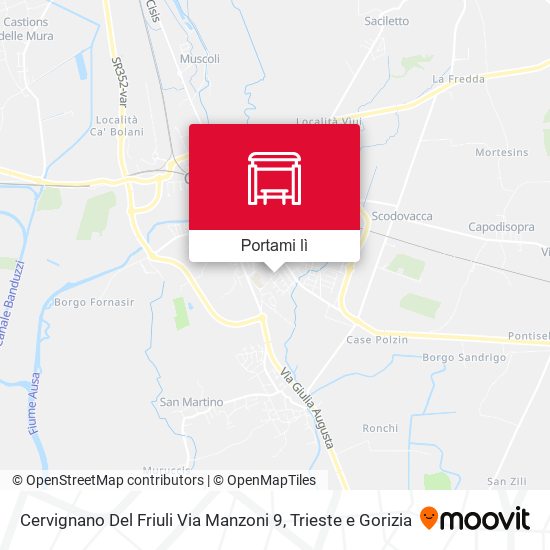 Mappa Cervignano Del Friuli Via Manzoni 9