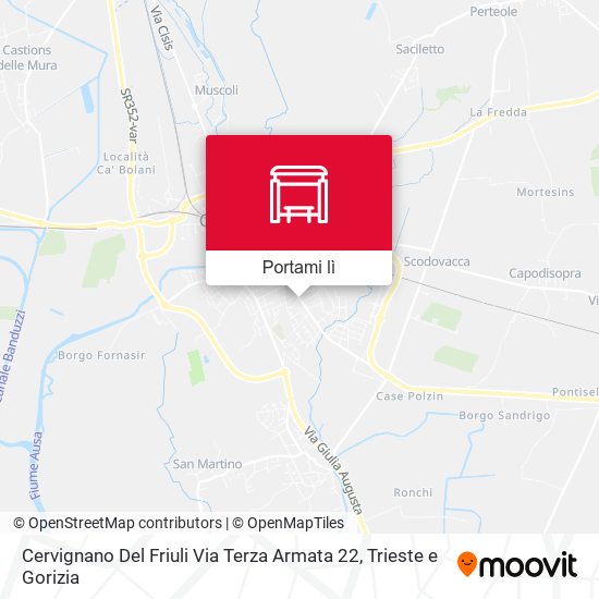 Mappa Cervignano Del Friuli Via Terza Armata 22