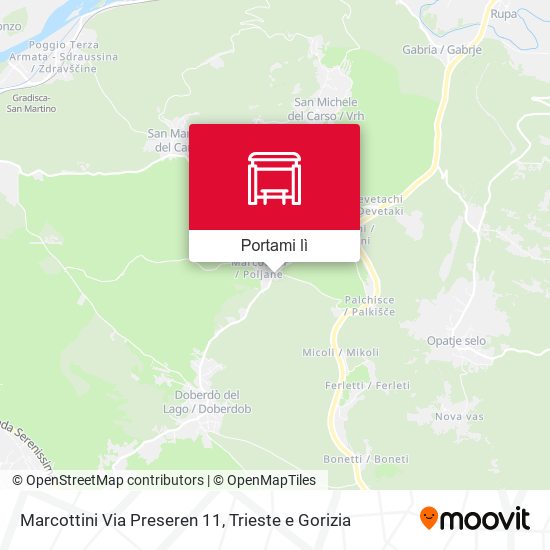 Mappa Marcottini Via Preseren 11