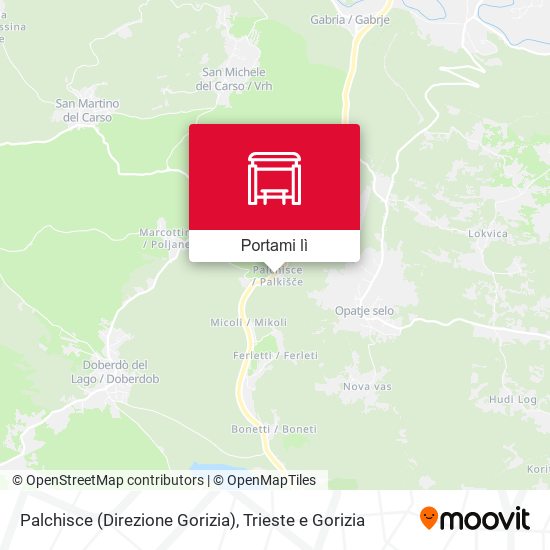 Mappa Palchisce (Direzione Gorizia)