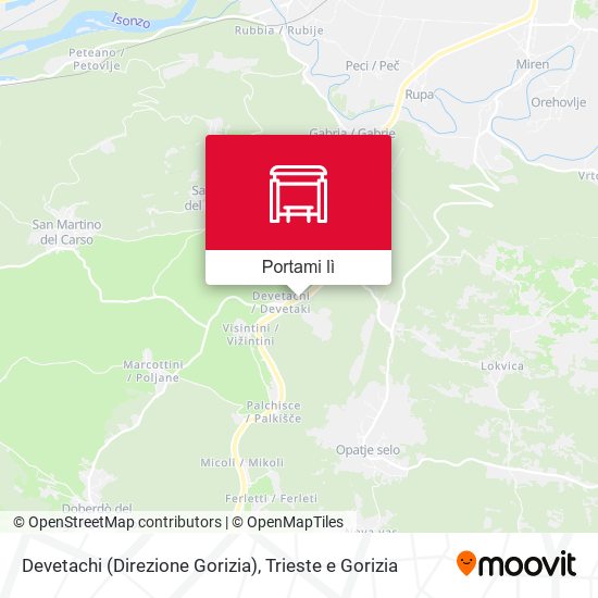 Mappa Devetachi (Direzione Gorizia)