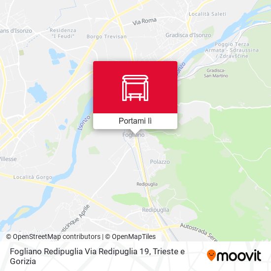 Mappa Fogliano Redipuglia Via Redipuglia 19