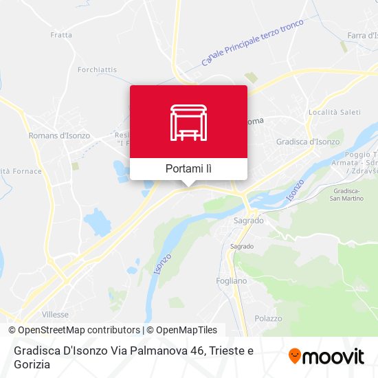 Mappa Gradisca D'Isonzo Via Palmanova 46