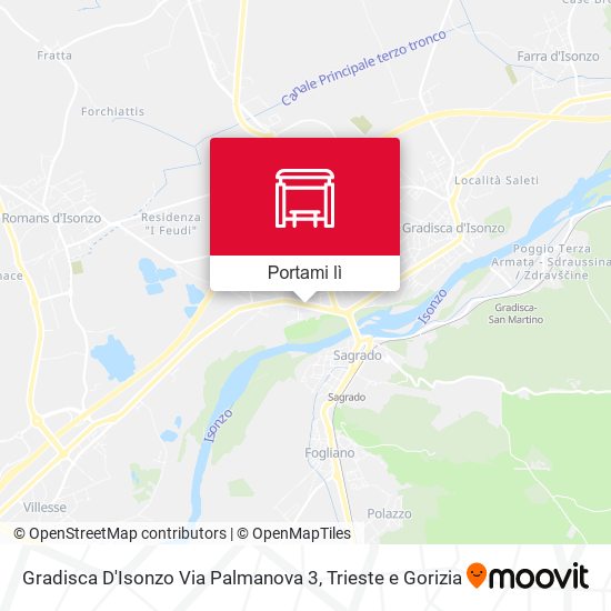 Mappa Gradisca D'Isonzo Via Palmanova 3