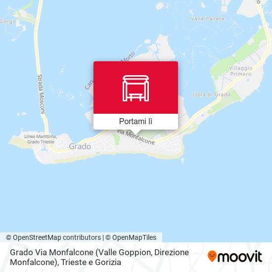 Mappa Grado Via Monfalcone (Valle Goppion, Direzione Monfalcone)